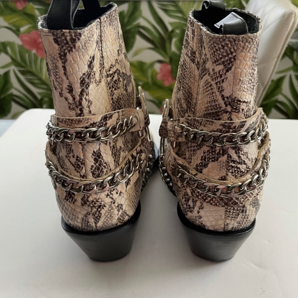ANINE BING Harris ankle boot Harness Snake Python - Picture 3 of 10